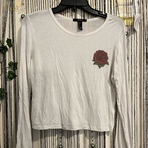 FOREVER 21 white with rose